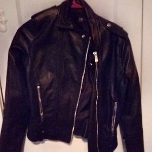 Black leather jacket